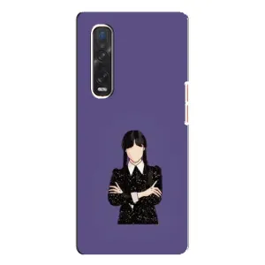 Чехлы Венсдей на Oppo Find X3 Pro Уэнсдей (AlphaPrint) (Уэнздей в черном)