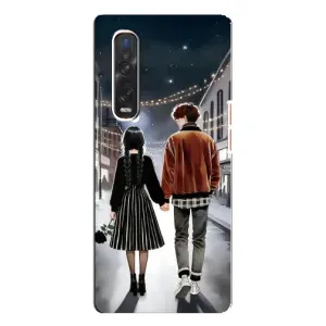 Чехол с дизайном Венздей 2 на Oppo Find X3 Pro (Уэнздей и Тайлер)