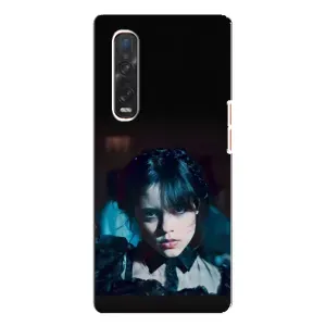 Чехлы Венсдей на Oppo Find X3 Pro Уэнсдей (AlphaPrint) (взгляд Уэнздей)