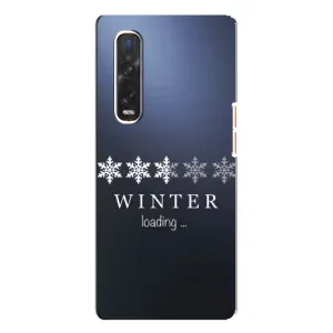 Зимние Чехлы для Оппо Финд х3 Про - прозрачный фон (Winter loading)