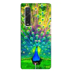 Чохол з пташками на Oppo Find X3 Pro (VPrint) (Яскравий Павлин)
