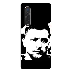 Чохол для Oppo Find X3 Pro (AlphaPrint - с принтом Зеленського) (Зеленский АРТ)