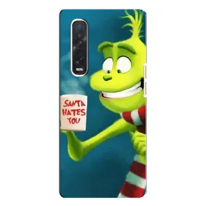 Різдвяні Чохли для Oppo Find X3 Pro (VPrint) (Зелений Грінч)