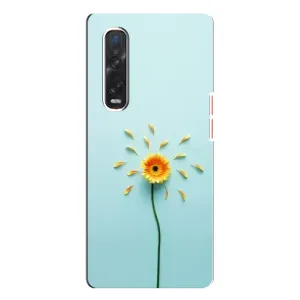 Чохли з квітами для Oppo Find X3 Pro (VPrint) (Жовта квітка)