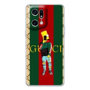 Бренднові Чохли для OPPO Find X5 Pro - (PREMIUMPrint) (Барт ГУЧЧІ)