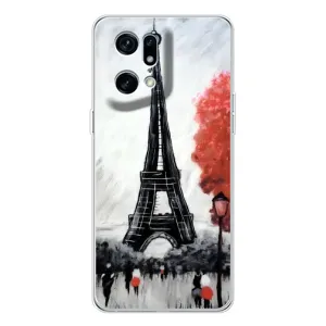 Чехол Эйфелева Башня для OPPO Find X5 Pro - (AlphaPrint) (Башня в Париже)