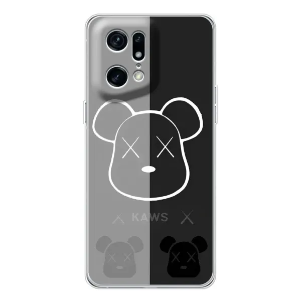 Чехол с принтом «БеарБрик глаза» для OPPO Find X5 Pro