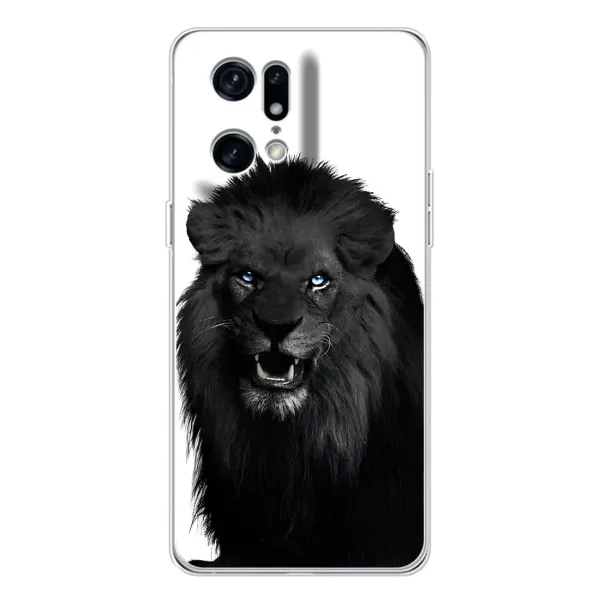 Чехол с принтом «Черный ЛЕВ» для OPPO Find X5 Pro