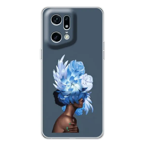 Чехол с принтом «Цветы на голове» для OPPO Find X5 Pro