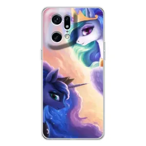 Чехол для Файнд Х5 Про - (Единорожки - Новинки) (AlphaPrint) (Единорожки)