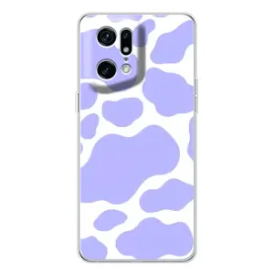 Чехол с принтом коровы на Find X5 Pro (Фиолетова Буренка)