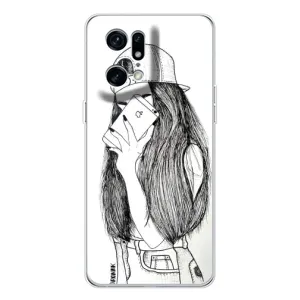 Чехол с печатью для OPPO Find X5 Pro - (Мода) (AlphaPrint) (Фото девочки)