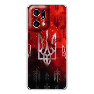 Украинские Чехлы для OPPO Find X5 Pro с картинкой УПА (AlphaPrint) (ГЕРБ УПА)