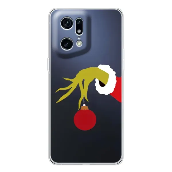 Чехол с принтом «Гринч с игрушкой» для OPPO Find X5 Pro