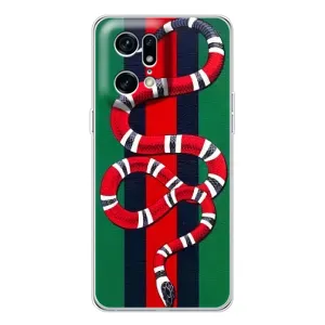 Чехлы ГУЧЧИ для Файнд Х5 Про (AlphaPrint) (Gucci змия)