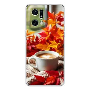 Чехол с уникальным дизайном «Осень с кофе» для OPPO Find X5 Pro