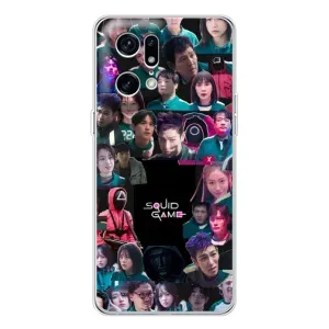 Чехол с принтом «Коллаж Игра кальмара» для OPPO Find X5 Pro