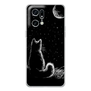 Чохол з принтом для OPPO Find X5 Pro (AlphaPrint) Модні коти