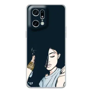 Чехол с печатью для OPPO Find X5 Pro - (Мода) (AlphaPrint) (Красивая девочка)