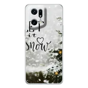 Новорічні, Святкові Чохли для OPPO Find X5 Pro - 2024 год (Let it snow)