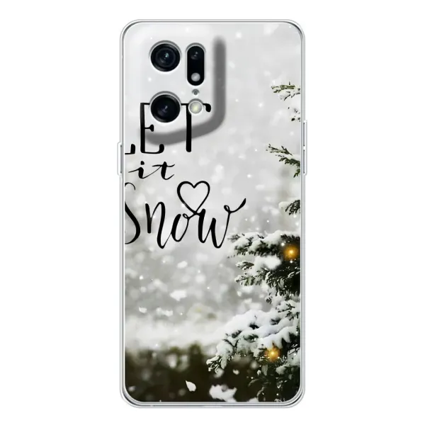 Чехол с принтом «Let it snow» для OPPO Find X5 Pro