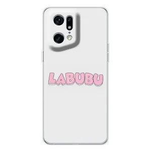 Чехол с Лабубу на OPPO Find X5 Pro (Лого Лабубу)