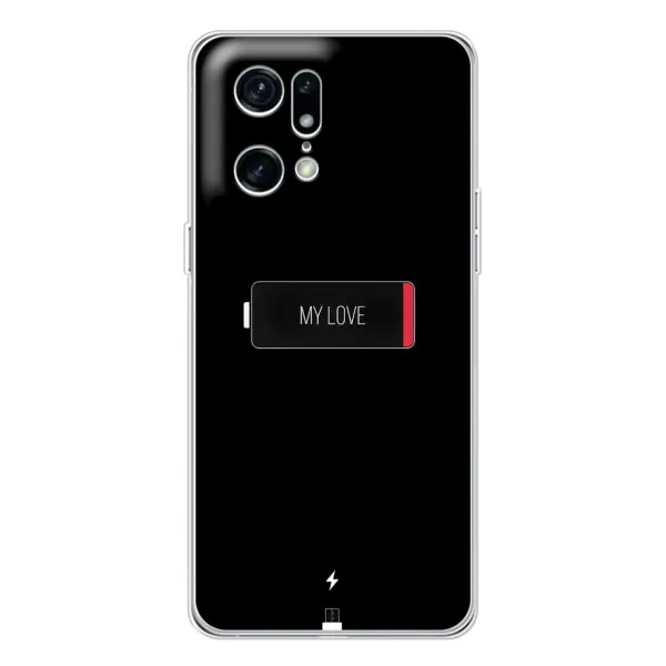 Чехол с принтом «Love battery» для OPPO Find X5 Pro