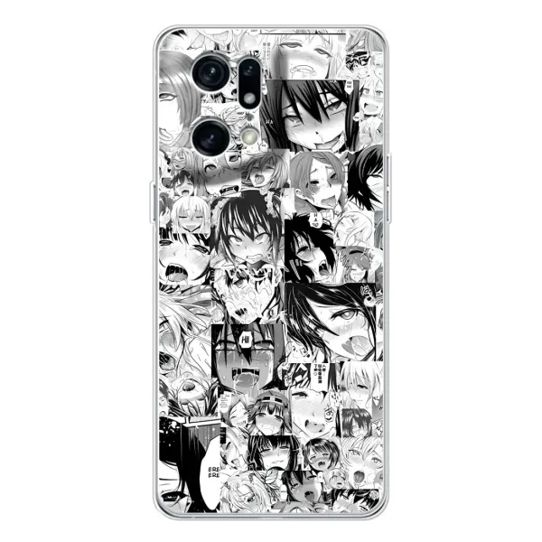 Чехол с принтом «Ahegao manga» для OPPO Find X5 Pro