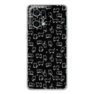 Чохол з принтом для OPPO Find X5 Pro (AlphaPrint) Модні коти (Маленькі котики)