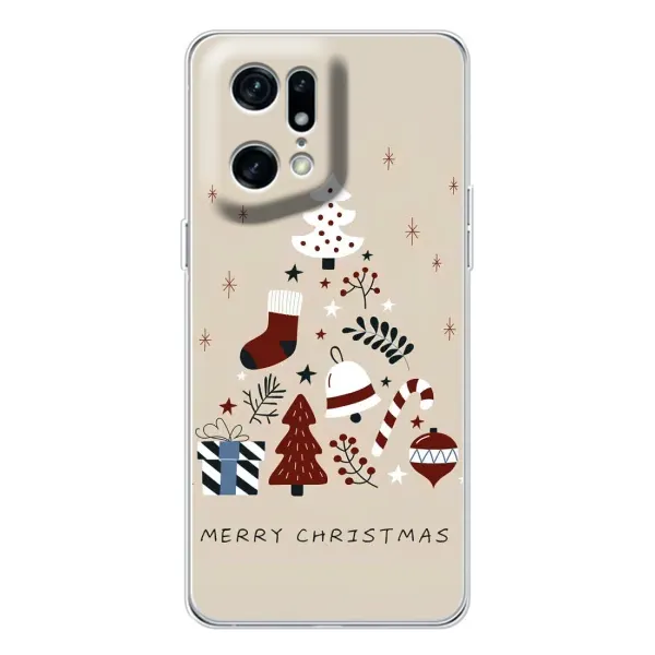 Чохол з принтом «Merry Christmas» для OPPO Find X5 Pro