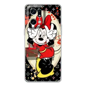 Чехол Disney Mouse OPPO Find X5 Pro (PREMIUMPrint) (Минни peace)