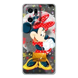 Чехол Disney Mouse OPPO Find X5 Pro (PREMIUMPrint) (Minni с бантиком)