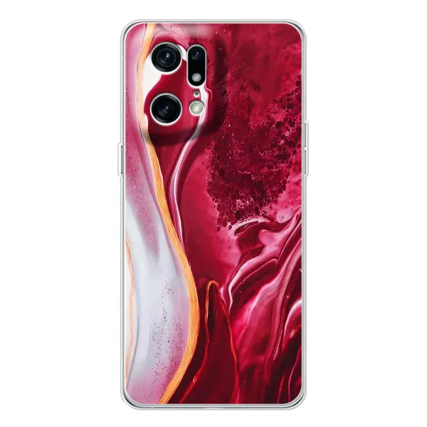 Чехол с принтом «Мрамор красный» для OPPO Find X5 Pro Чехол с принтом «Мрамор красный» для OPPO Find X5 Pro