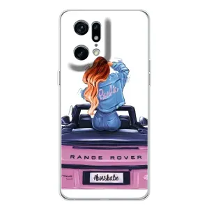 Чехол с печатью для OPPO Find X5 Pro - (Мода) (AlphaPrint) (На машине)