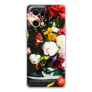 Бренднові Чохли для OPPO Find X5 Pro - (PREMIUMPrint) (Nike цветы)