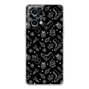 Новорічні, Святкові Чохли для OPPO Find X5 Pro - 2024 год (Новорічний фон)