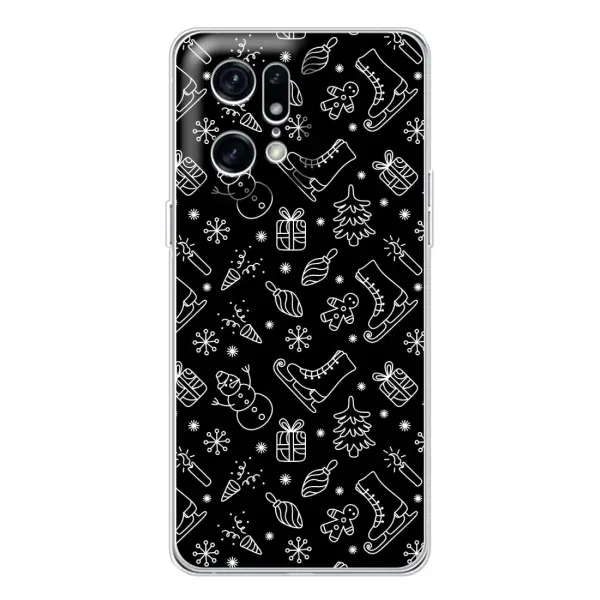 Чехол с принтом «Новогодний фон» для OPPO Find X5 Pro
