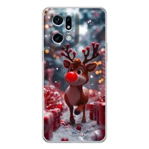 Яскравий чохол для OPPO Find X5 Pro з Зимові Оленята (Олень серед подарунків)