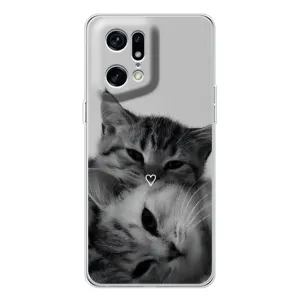 Чохол з малюнком кіт на OPPO Find X5 Pro (Пара котів)