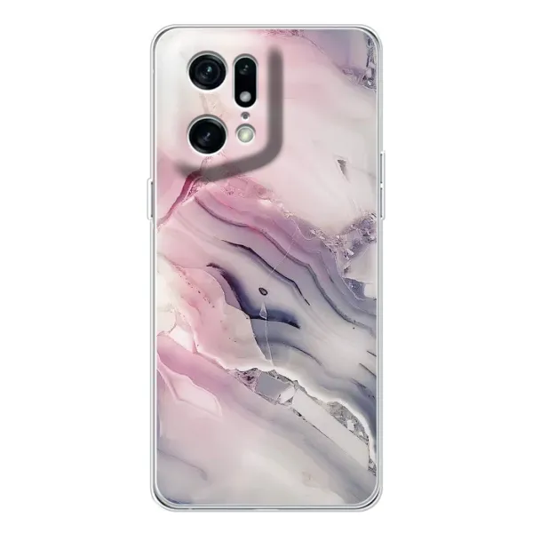 Чехол с принтом «Пурпурный Мрамор» для OPPO Find X5 Pro