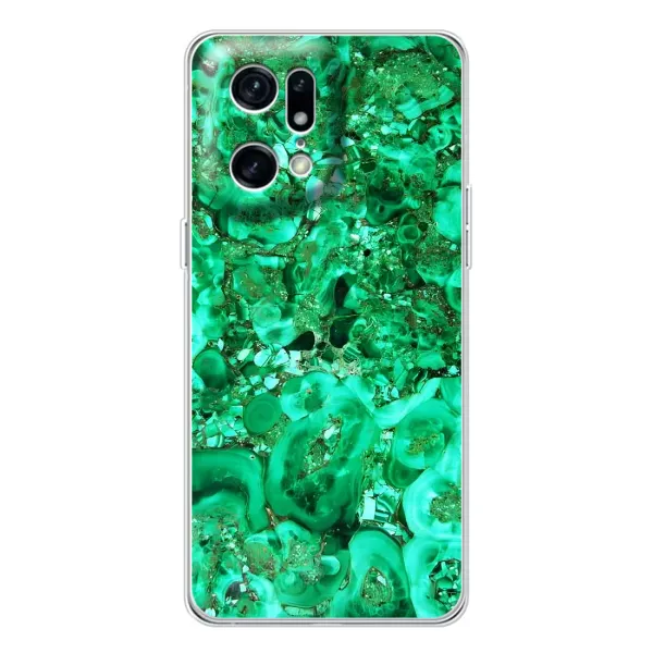 Чехол с принтом «Салатный Мрамор» для OPPO Find X5 Pro