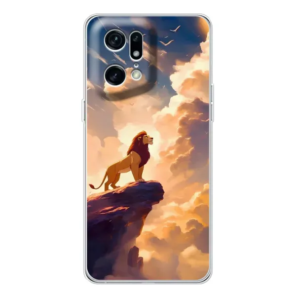 Чехол с принтом «Симба на скале» для OPPO Find X5 Pro