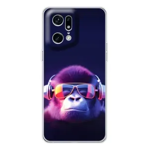 Чохол з Мавпами OPPO Find X5 Pro - (AlphaPrint) (Стильна мавпа)