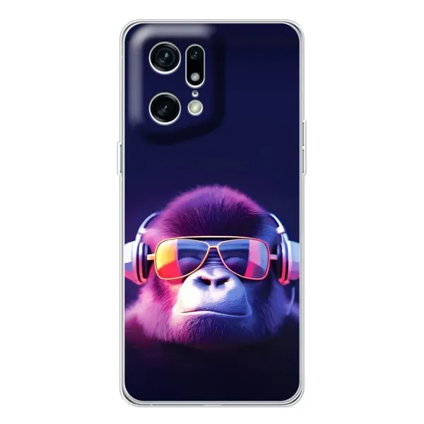 Чехол с принтом «Стильная обезьяна» для OPPO Find X5 Pro