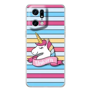Чехол для Файнд Х5 Про - (Единорожки - Новинки) (AlphaPrint) (Unicorn)