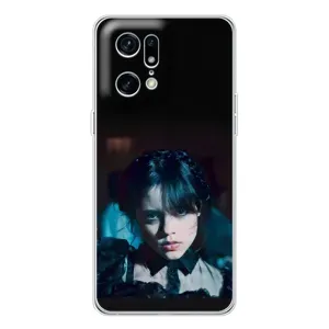 Чехлы Венсдей на OPPO Find X5 Pro Уэнсдей (AlphaPrint) (взгляд Уэнздей)