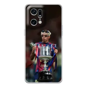 Чехол с футболистом Ламин Ямаль OPPO Find X5 Pro (Ямаль с кубком)