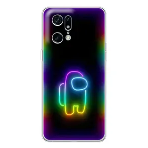 Чехол Амонг Ас для OPPO Find X5 Pro (AlphaPrint) (Яркий скин)