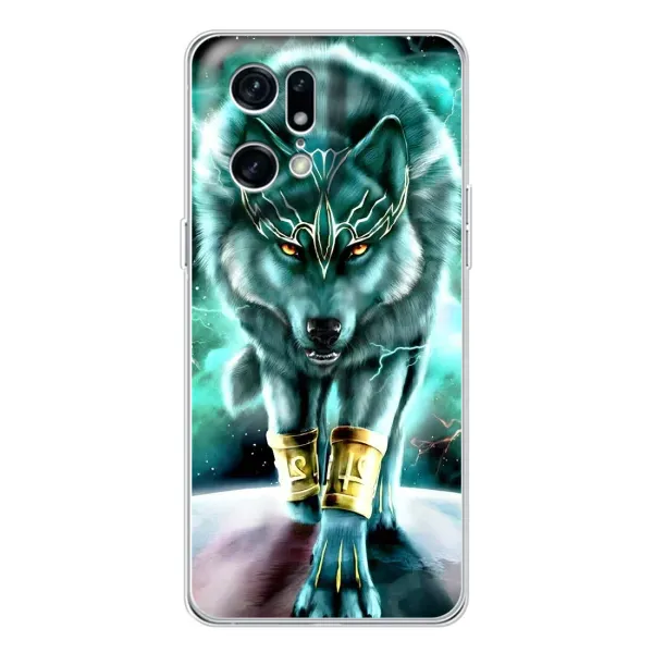 Чехол с принтом «Яркий волк» для OPPO Find X5 Pro Чехол с принтом «Яркий волк» для OPPO Find X5 Pro
