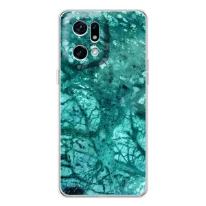 Мраморний чехол на OPPO Find X5 Pro (VPrint) (Зелений мрамор)